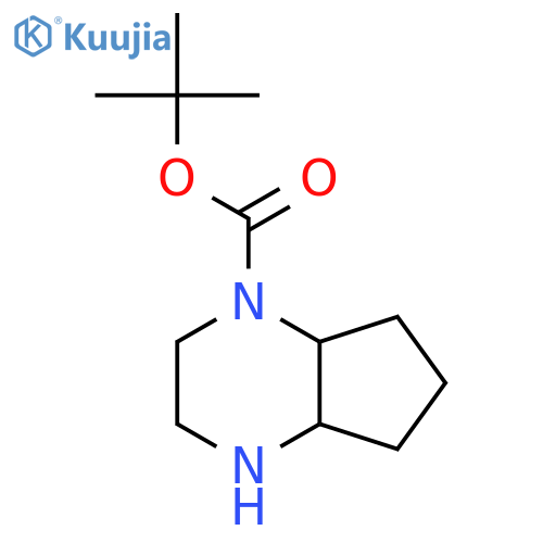 Tert-butyl octahydro-1H-cyclopenta[B]pyrazine-1-carboxylate structure