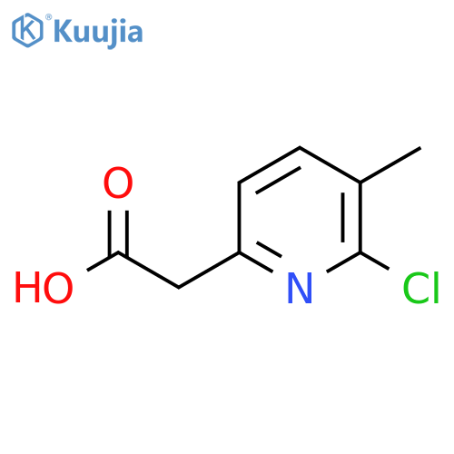 2-Chloro-3-methylpyridine-6-acetic acid structure
