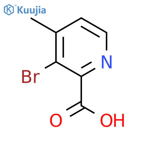 3-bromo-4-methylpyridine-2-carboxylic acid structure