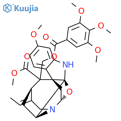 Methyl 14-ethylidene-5-methoxy-19-[(3,4,5-trimethoxybenzoyl)oxymethyl]-18-oxa-2,12-diazahexacyclo[9.6.1.19,15.01,9.03,8.012,17]nonadeca-3(8),4,6-triene-19-carboxylate structure
