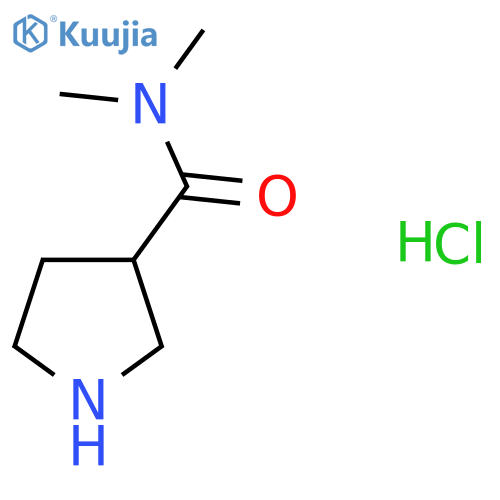 N,N-dimethylpyrrolidine-3-carboxamide;hydrochloride structure