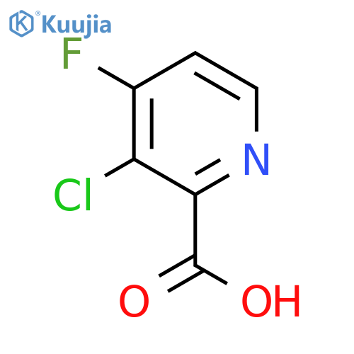 3-Chloro-4-fluoropyridine-2-carboxylic acid structure