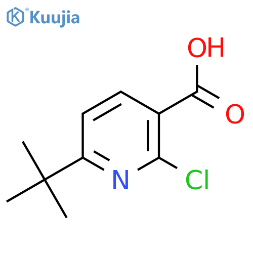 2-Chloro-6-(1,1-dimethylethyl)-3-pyridinecarboxylic Acid structure
