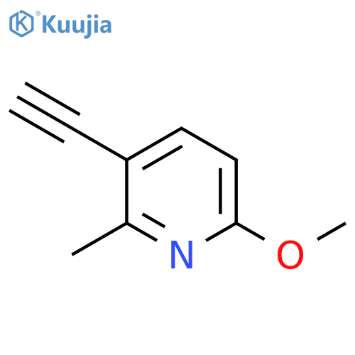 3-ethynyl-6-methoxy-2-methylpyridine structure