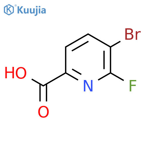 5-bromo-6-fluoropyridine-2-carboxylic acid structure