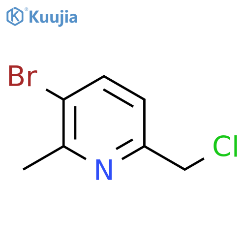3-Bromo-6-(chloromethyl)-2-methylpyridine structure