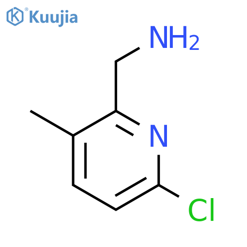 (6-chloro-3-methyl-2-pyridyl)methanamine structure