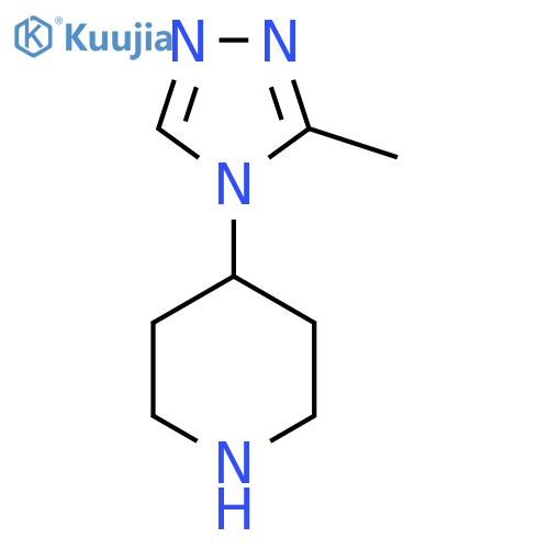 4-(3-Methyl-4H-1,2,4-triazol-4-yl)piperidine structure