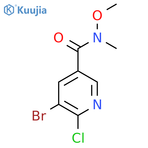 5-Bromo-6-chloro-N-methoxy-N-methylnicotinamide structure