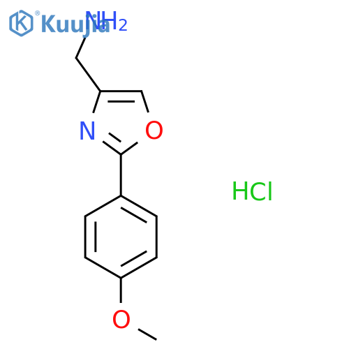 (2-(4-Methoxyphenyl)oxazol-4-YL)methanamine hydrochloride structure