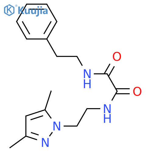 N-[2-(3,5-dimethyl-1H-pyrazol-1-yl)ethyl]-N'-(2-phenylethyl)ethanediamide structure