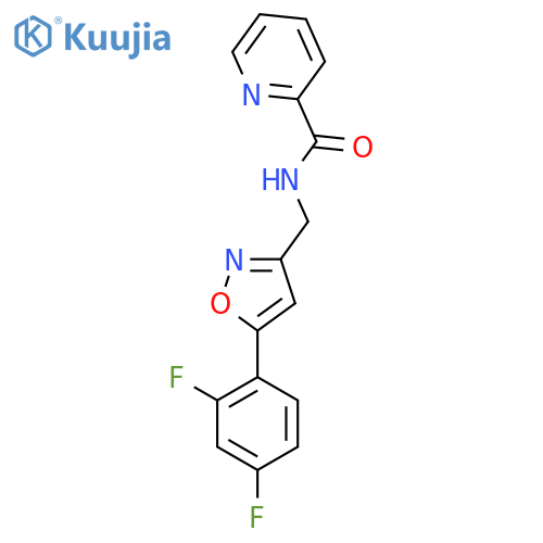 N-{5-(2,4-difluorophenyl)-1,2-oxazol-3-ylmethyl}pyridine-2-carboxamide structure