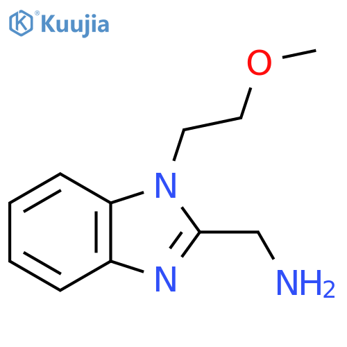1-(2-methoxyethyl)-1H-1,3-benzodiazol-2-ylmethanamine structure