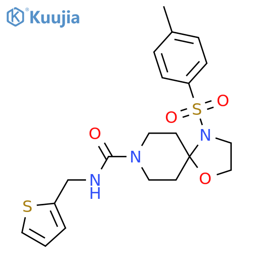 4-(4-methylbenzenesulfonyl)-N-(thiophen-2-yl)methyl-1-oxa-4,8-diazaspiro4.5decane-8-carboxamide structure