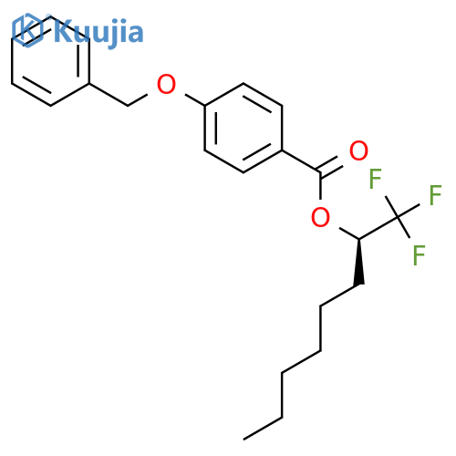 Benzoic acid, 4-(phenylmethoxy)-, (1R)-1-(trifluoromethyl)heptyl ester structure