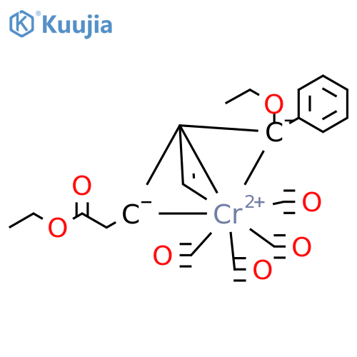 Chromium, tetracarbonyl[η4-1-ethoxy-3-(2-ethoxy-2-oxoethyl)-2-methylene-1-phenyl-1,3-propanediyl]-, stereoisomer (9CI) structure