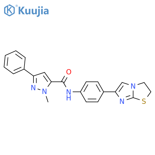 N-(4-{2H,3H-imidazo2,1-b1,3thiazol-6-yl}phenyl)-1-methyl-3-phenyl-1H-pyrazole-5-carboxamide structure