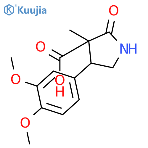 3-Pyrrolidinecarboxylic acid, 4-(3,4-dimethoxyphenyl)-3-methyl-2-oxo- structure