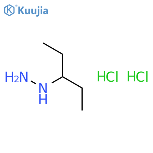 Pentan-3-ylhydrazine dihydrochloride structure