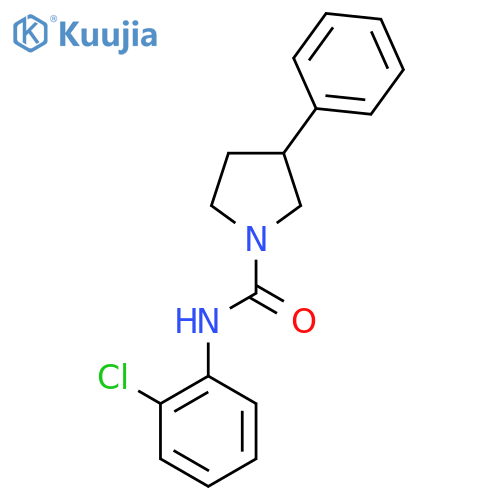 N-(2-chlorophenyl)-3-phenylpyrrolidine-1-carboxamide structure