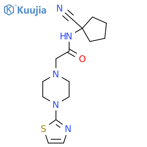 N-(1-cyanocyclopentyl)-2-[4-(1,3-thiazol-2-yl)piperazin-1-yl]acetamide structure