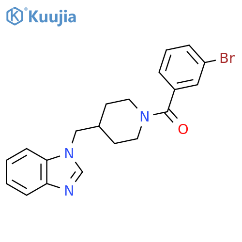 1-{[1-(3-bromobenzoyl)piperidin-4-yl]methyl}-1H-1,3-benzodiazole structure