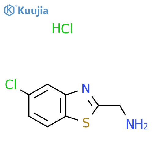 (5-Chloro-1,3-benzothiazol-2-yl)methanamine hydrochloride structure