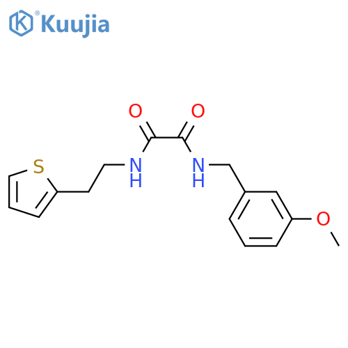 N'-(3-methoxyphenyl)methyl-N-2-(thiophen-2-yl)ethylethanediamide structure