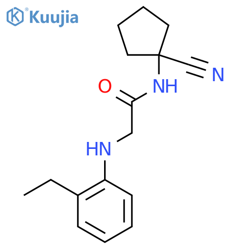 N-(1-cyanocyclopentyl)-2-(2-ethylphenyl)aminoacetamide structure
