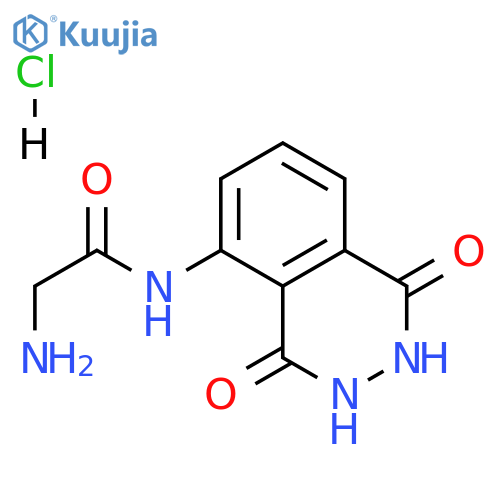 2-amino-N-(1,4-dioxo-1,2,3,4-tetrahydrophthalazin-5-yl)acetamide hydrochloride structure