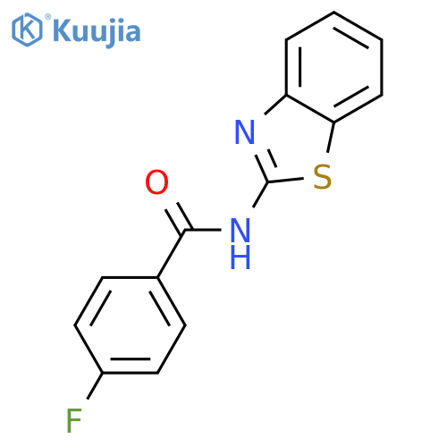 N-(1,3-benzothiazol-2-yl)-4-fluorobenzamide structure