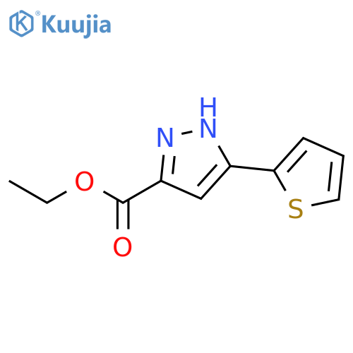 Ethyl 5-thien-2-yl-1H-pyrazole-3-carboxylate structure