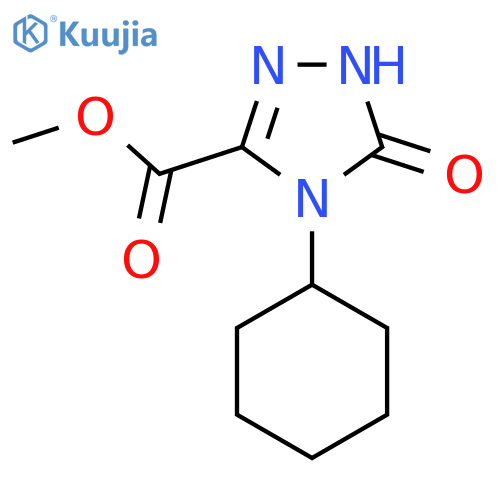 Methyl 4-cyclohexyl-5-oxo-4,5-dihydro-1H-1,2,4-triazole-3-carboxylate structure