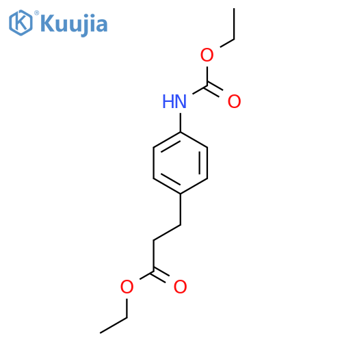 Ethyl 3-{4-(ethoxycarbonyl)aminophenyl}propanoate structure