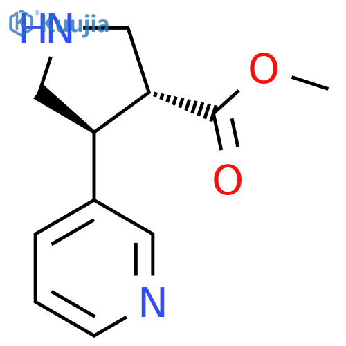 trans-Methyl 4-(pyridin-3-YL)pyrrolidine-3-carboxylate structure