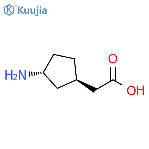 Cyclopentaneacetic acid, 3-amino-, (1R,3R)-rel- structure