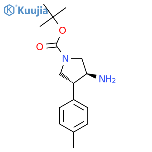 trans (+/-) 3-Amino-4-(4-Methylphenyl)Pyrrolidine-1-Carboxylic Acid Tert-Butyl Ester structure