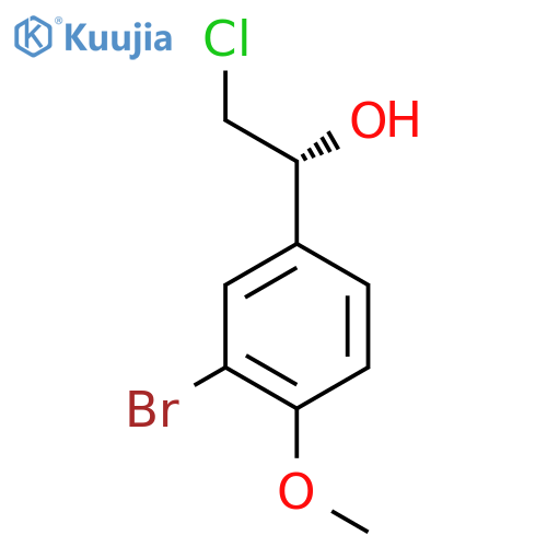 (1R)-1-(3-Bromo-4-methoxyphenyl)-2-chloroethan-1-ol structure