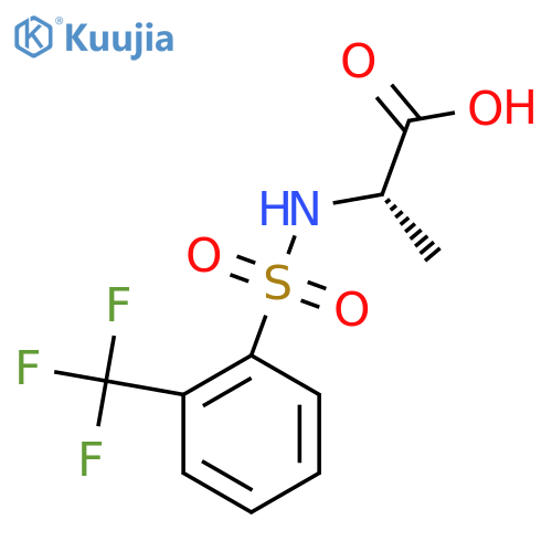 (2S)-2-2-(trifluoromethyl)benzenesulfonamidopropanoic acid structure