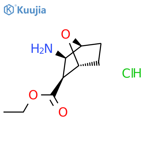 ethyl 3-amino-7-oxabicyclo[2.2.1]heptane-2-carboxylate,hydrochloride structure