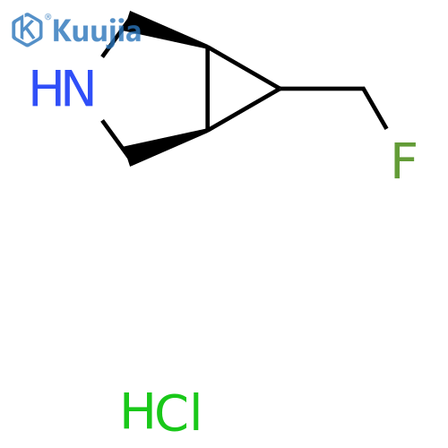 rel-(1R,5S,6r)-6-(fluoromethyl)-3-azabicyclo[3.1.0]hexane;hydrochloride structure