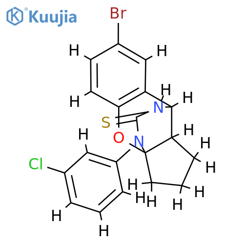 6-bromo-14-(3-chlorophenyl)-2-oxa-14,16-diazatetracyclo7.4.3.0^{1,10}.0^{3,8}hexadeca-3,5,7-triene-15-thione structure