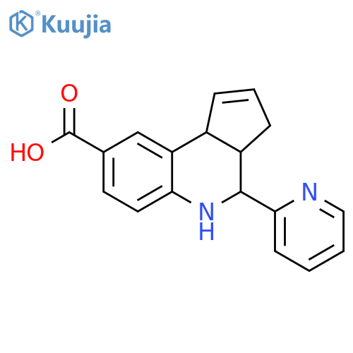 <br>4-(2-pyridinyl)-3a,4,5,9b-tetrahydro-3H-cyclopenta[c]quinoline-8-carboxylic  acid structure