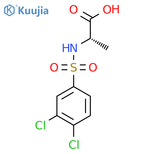(2S)-2-(3,4-dichlorobenzenesulfonamido)propanoic acid structure