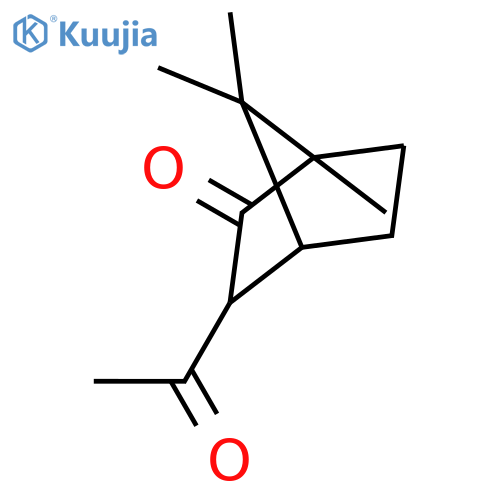 3-acetyl-1,7,7-trimethylbicyclo[2.2.1]heptan-2-one structure