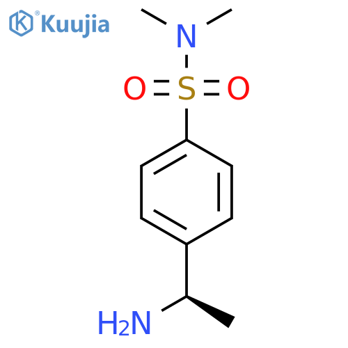 4-(1R)-1-aminoethyl-N,N-dimethylbenzene-1-sulfonamide structure