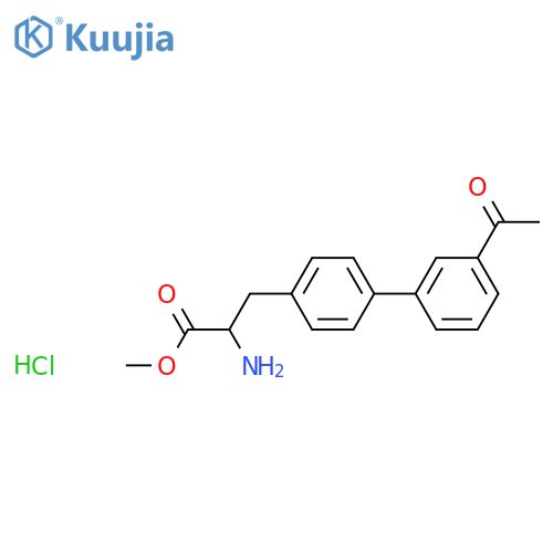 (S)-Methyl 3-(3'-acetylbiphenyl-4-yl)-2-aminopropanoate hydrochloride structure