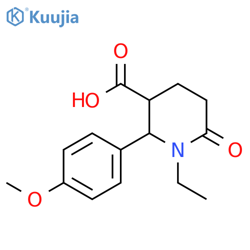 (2R,3R)-1-Ethyl-2-(4-methoxyphenyl)-6-oxopiperidine-3-carboxylic Acid structure
