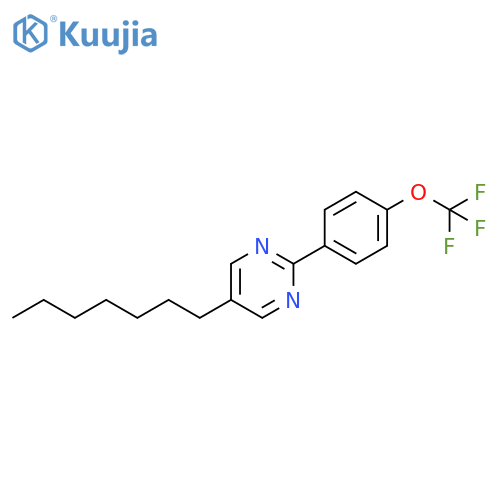 Pyrimidine, 5-heptyl-2-[4-(trifluoromethoxy)phenyl]- structure
