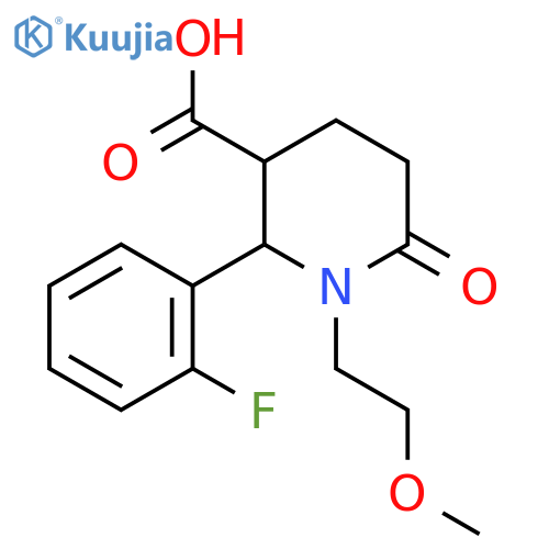 2-(2-Fluorophenyl)-1-(2-methoxyethyl)-6-oxo-3-piperidinecarboxylic Acid structure